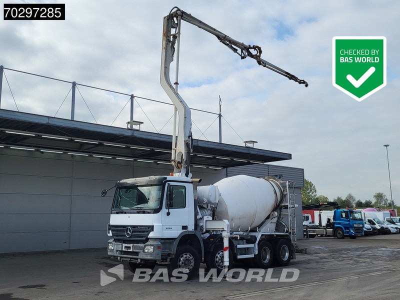 Mercedes-Benz Actros 3241 8X4 7m3 Putzmeister Mixer Big-Axle Steelsuspension Automatic Pompe+Mixer Euro 3 - Xe bơm bê tông: hình 1 Mercedes-Benz Actros 3241 8X4 7m3 Putzmeister Mixer Big-Axle Steelsuspension Automatic Pompe+Mixer Euro 3 - Xe bơm bê tông: hình 1