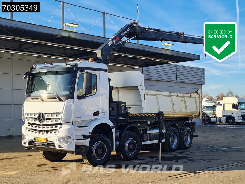 Mercedes-Benz Arocs 3240 8X4 HIAB X-HIDUO 188 E-2 Kran Crane 3-side tipper Big-Axle Euro 6 - Xe ben, Xe cẩu tự hành: hình 1 Mercedes-Benz Arocs 3240 8X4 HIAB X-HIDUO 188 E-2 Kran Crane 3-side tipper Big-Axle Euro 6 - Xe ben, Xe cẩu tự hành: hình 1