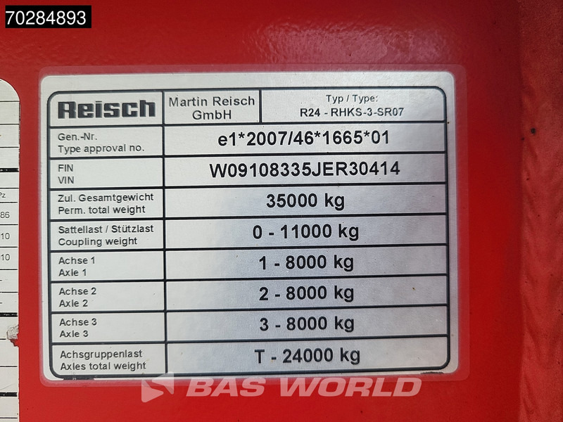 Sơ mi rơ moóc ben Reisch R24-RHKS-3-SR07 Liftachse 32m3: hình 20