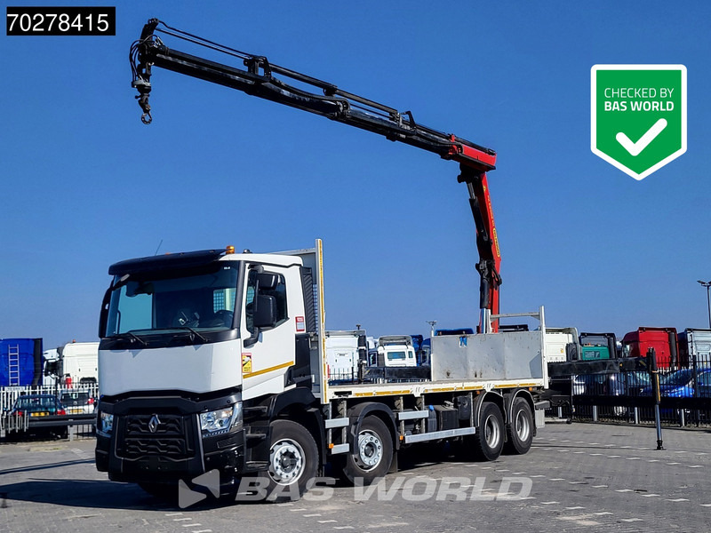 Renault C 430 8X4 Palfinger 22002 EH kran Crane Big-Axle steel suspension Euro 6 - Xe tải thùng lửng/ Phẳng, Xe cẩu tự hành: hình 1 Renault C 430 8X4 Palfinger 22002 EH kran Crane Big-Axle steel suspension Euro 6 - Xe tải thùng lửng/ Phẳng, Xe cẩu tự hành: hình 1