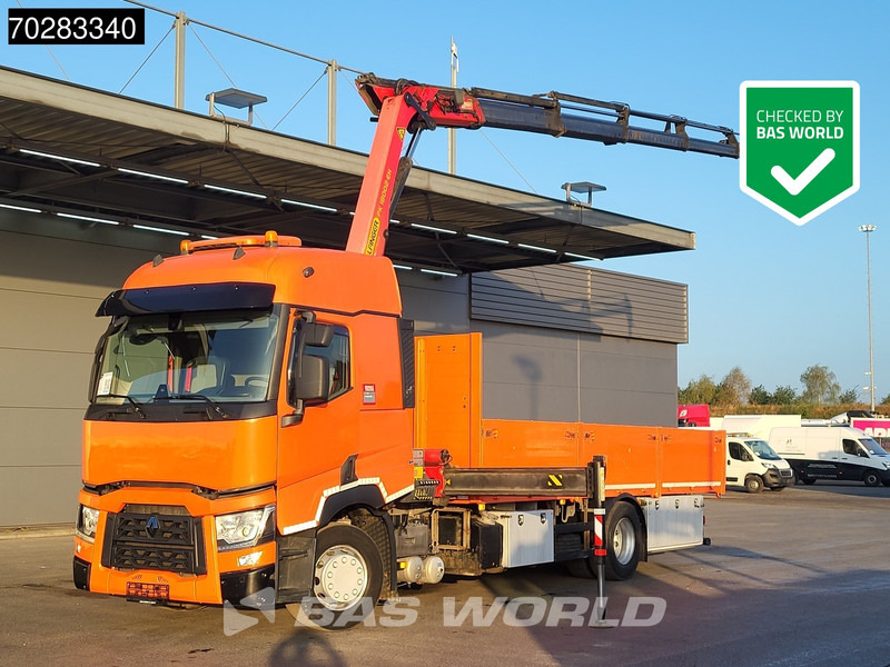 Renault T 380 4X2 Palfinger PK18002-EH Kran Crane Retarder Standklima Euro 6 - Xe tải thùng lửng/ Phẳng, Xe cẩu tự hành: hình 1 Renault T 380 4X2 Palfinger PK18002-EH Kran Crane Retarder Standklima Euro 6 - Xe tải thùng lửng/ Phẳng, Xe cẩu tự hành: hình 1
