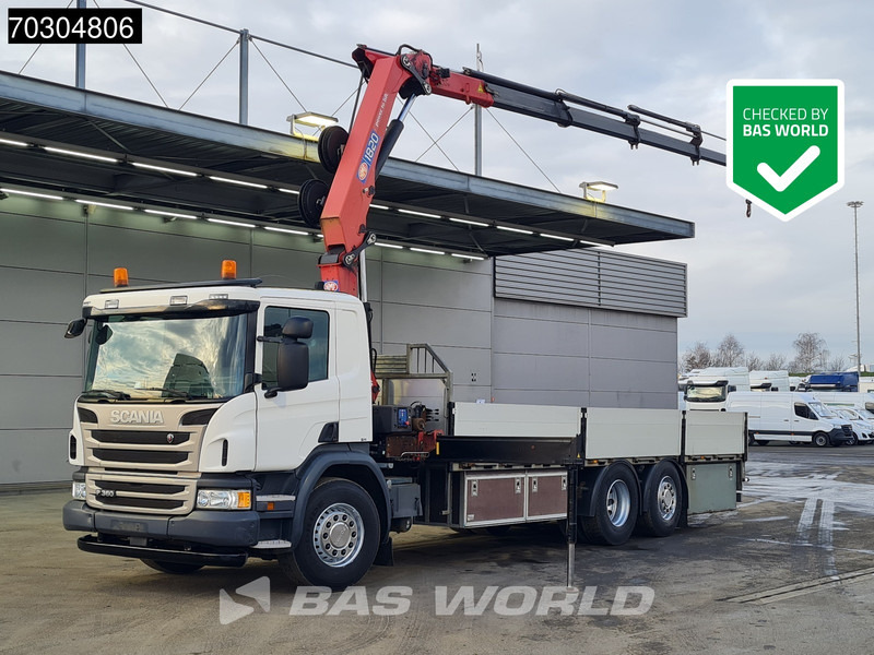 Scania P360 P 6X2 HMF 1820-K4 Kran Crane Lift+Steering Axle Air Suspension Euro 6 - Xe tải thùng lửng/ Phẳng, Xe cẩu tự hành: hình 1 Scania P360 P 6X2 HMF 1820-K4 Kran Crane Lift+Steering Axle Air Suspension Euro 6 - Xe tải thùng lửng/ Phẳng, Xe cẩu tự hành: hình 1