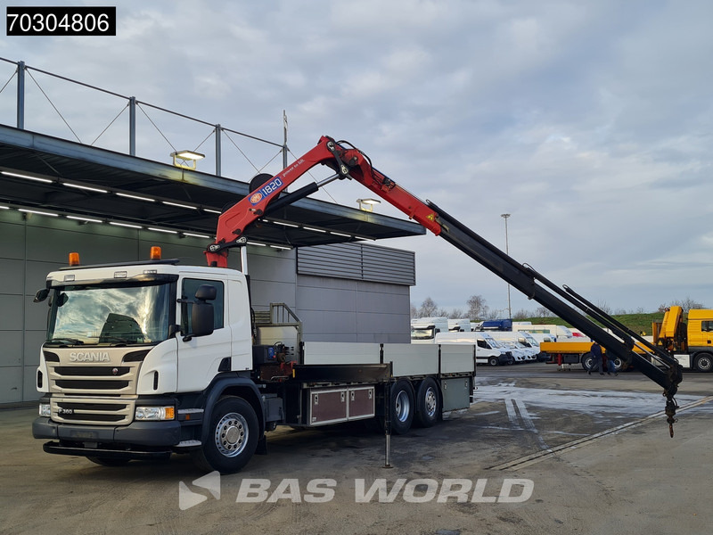 Scania P360 P 6X2 HMF 1820-K4 Kran Crane Lift+Steering Axle Air Suspension Euro 6 - Xe tải thùng lửng/ Phẳng, Xe cẩu tự hành: hình 5 Scania P360 P 6X2 HMF 1820-K4 Kran Crane Lift+Steering Axle Air Suspension Euro 6 - Xe tải thùng lửng/ Phẳng, Xe cẩu tự hành: hình 5