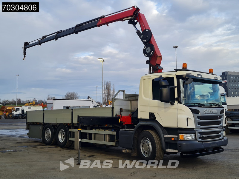 Scania P360 P 6X2 HMF 1820-K4 Kran Crane Lift+Steering Axle Air Suspension Euro 6 - Xe tải thùng lửng/ Phẳng, Xe cẩu tự hành: hình 3 Scania P360 P 6X2 HMF 1820-K4 Kran Crane Lift+Steering Axle Air Suspension Euro 6 - Xe tải thùng lửng/ Phẳng, Xe cẩu tự hành: hình 3
