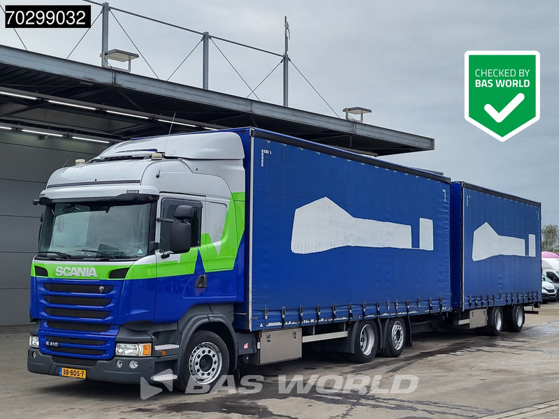 Scania R410 R 6X2 NL-Combi Curtainsides Lift+steering axle Automatic Euro 6 - Xe tải thùng mui bạt: hình 1 Scania R410 R 6X2 NL-Combi Curtainsides Lift+steering axle Automatic Euro 6 - Xe tải thùng mui bạt: hình 1
