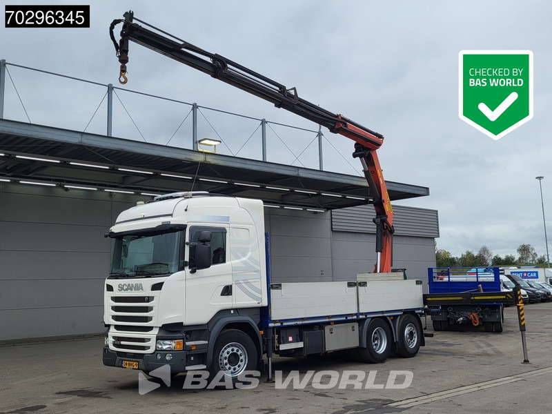 Scania R410 R 6X2 NL-Truck Palfinger PK22002-EH Crane Kran Lift+Steering-Axle Euro 6 - Xe tải thùng lửng/ Phẳng, Xe cẩu tự hành: hình 1 Scania R410 R 6X2 NL-Truck Palfinger PK22002-EH Crane Kran Lift+Steering-Axle Euro 6 - Xe tải thùng lửng/ Phẳng, Xe cẩu tự hành: hình 1
