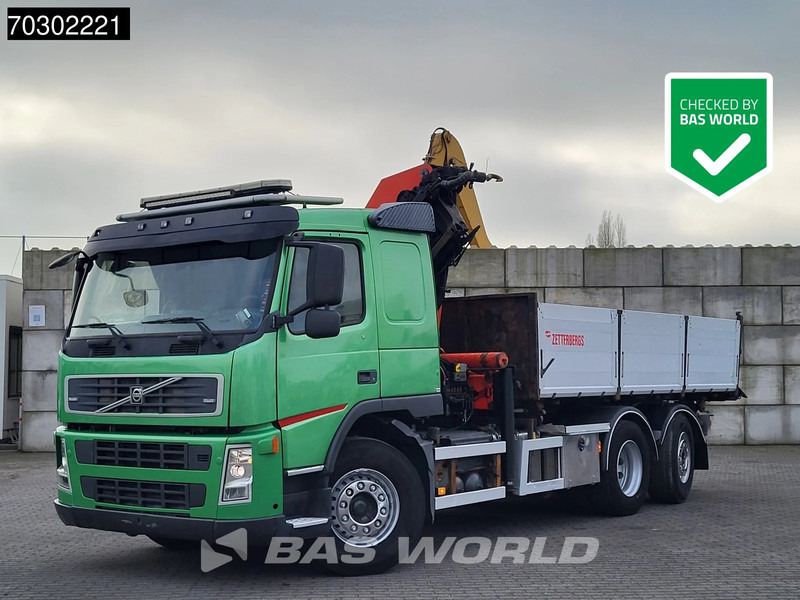Volvo FM 340 FM 6X2 Palfinger PK23002 Crane 10m3 3-way tipper Lift+steering axle Euro 5 - Xe ben, Xe cẩu tự hành: hình 1 Volvo FM 340 FM 6X2 Palfinger PK23002 Crane 10m3 3-way tipper Lift+steering axle Euro 5 - Xe ben, Xe cẩu tự hành: hình 1