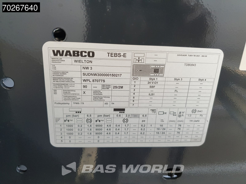 Sơ mi rơ moóc ben mới Wielton NW-3 NEW 55m3 Liftachse HARDOX: hình 19