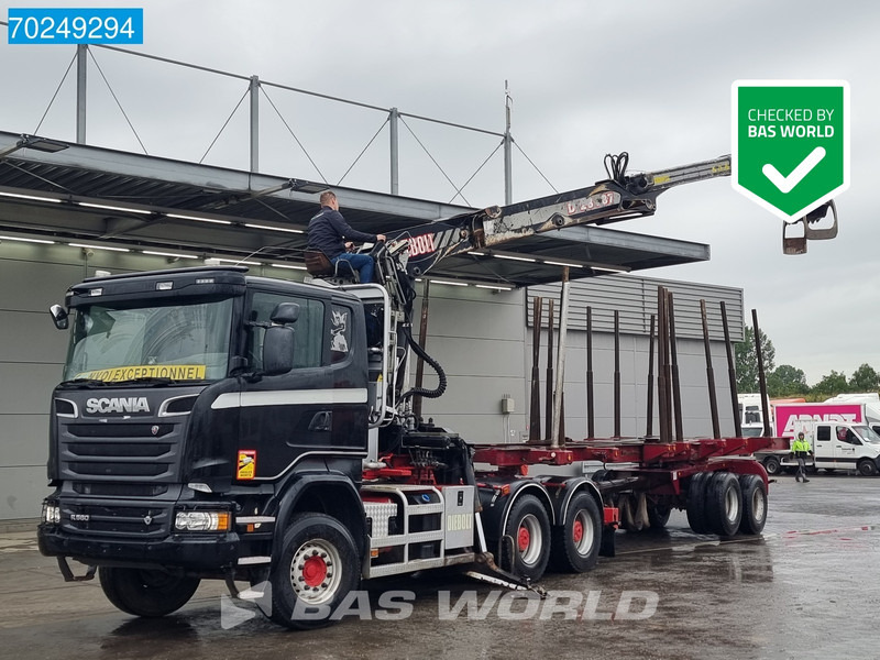 Scania R580 6X4 Holz Kran Diebolt D28 Full-Steell Extentable Trailer - Xe đầu kéo: hình 1 Scania R580 6X4 Holz Kran Diebolt D28 Full-Steell Extentable Trailer - Xe đầu kéo: hình 1