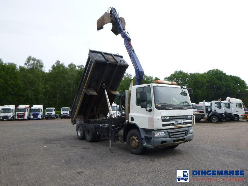 DAF CF 75.310 6x4 RHD tipper + HMF 1144 K-1 + grapple - Xe cẩu tự hành: hình 2 DAF CF 75.310 6x4 RHD tipper + HMF 1144 K-1 + grapple - Xe cẩu tự hành: hình 2