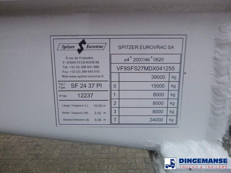 Sơ mi rơ moóc bồn SPITZER Powder tank alu 37 m3 / 1 comp: hình 13