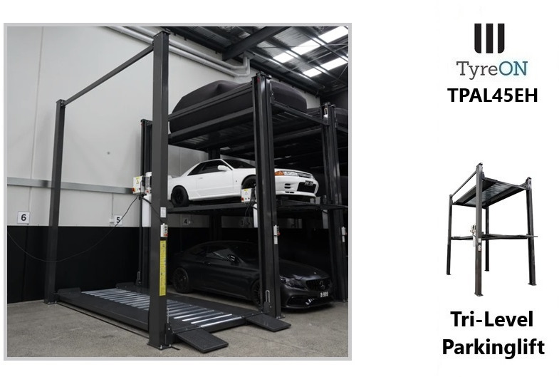 Trang thiết bị xưởng TPAL45EH 4 post car stacker lift  -  Three level parking lift 3 cars on each- Electrically unlocked - Close fitting platforms - 15 cm ramp height - Autostacker 2500kg + 2000kg: hình 6