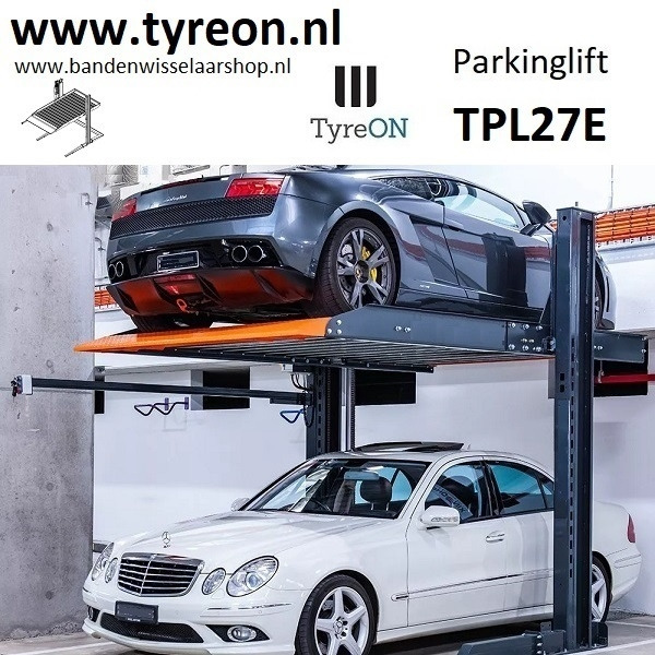 TPL27E-1 2.7T car parking lift - electric release of safety locks - no air pressure required - 2 columns - 2 cars - Trang thiết bị xưởng: hình 1 TPL27E-1 2.7T car parking lift - electric release of safety locks - no air pressure required - 2 columns - 2 cars - Trang thiết bị xưởng: hình 1
