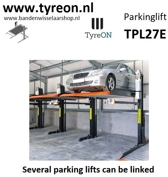 TPL27E-1 2.7T car parking lift - electric release of safety locks - no air pressure required - 2 columns - 2 cars - Trang thiết bị xưởng: hình 4 TPL27E-1 2.7T car parking lift - electric release of safety locks - no air pressure required - 2 columns - 2 cars - Trang thiết bị xưởng: hình 4