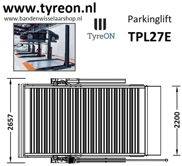 TPL27E-2 car parking lift - electric release of safety locks - no air pressure required - 3 columns - 4 cars - Trang thiết bị xưởng: hình 3 TPL27E-2 car parking lift - electric release of safety locks - no air pressure required - 3 columns - 4 cars - Trang thiết bị xưởng: hình 3