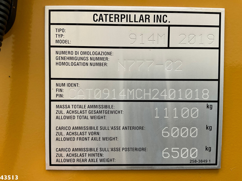 Máy xúc lật bánh lốp Caterpillar 914M Wheel Loader EPA: hình 19