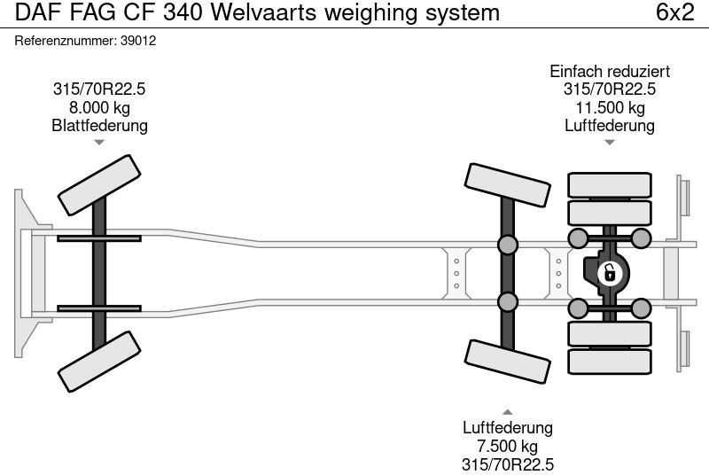 Xe tải chở rác DAF FAG CF 340 Welvaarts weighing system: hình 19