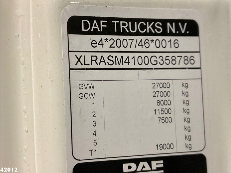 Xe tải chở rác DAF FAN CF 340 Hiab 23 Tonmeter laadkraan: hình 13