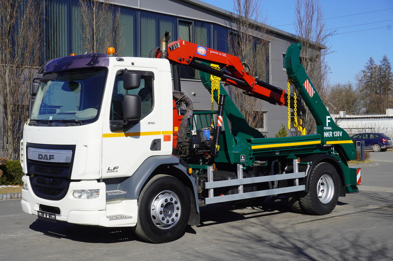 DAF LF 18.310 E6 / Skip loader Fornal NKR 130V / HDS HMF 735 K2 / Manual gearbox - Xe tải chở thùng nhỏ, Xe cẩu tự hành: hình 1 DAF LF 18.310 E6 / Skip loader Fornal NKR 130V / HDS HMF 735 K2 / Manual gearbox - Xe tải chở thùng nhỏ, Xe cẩu tự hành: hình 1