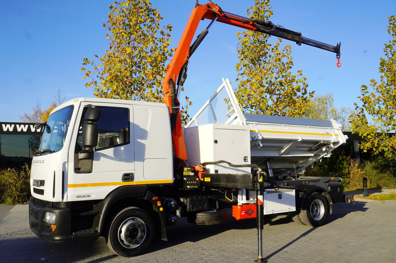 IVECO Eurocargo 120E18 Crane Palfinger / 3-way tipper / sleeper cab - Xe tải thùng lửng/ Phẳng, Xe cẩu tự hành: hình 2 IVECO Eurocargo 120E18 Crane Palfinger / 3-way tipper / sleeper cab - Xe tải thùng lửng/ Phẳng, Xe cẩu tự hành: hình 2