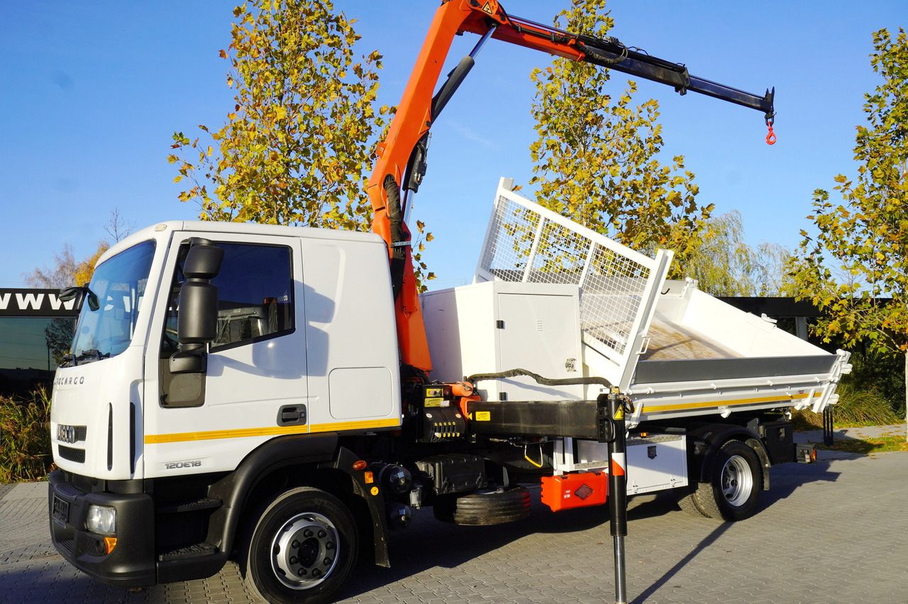 IVECO Eurocargo 120E18 Crane Palfinger / 3-way tipper / sleeper cab - Xe tải thùng lửng/ Phẳng, Xe cẩu tự hành: hình 3 IVECO Eurocargo 120E18 Crane Palfinger / 3-way tipper / sleeper cab - Xe tải thùng lửng/ Phẳng, Xe cẩu tự hành: hình 3