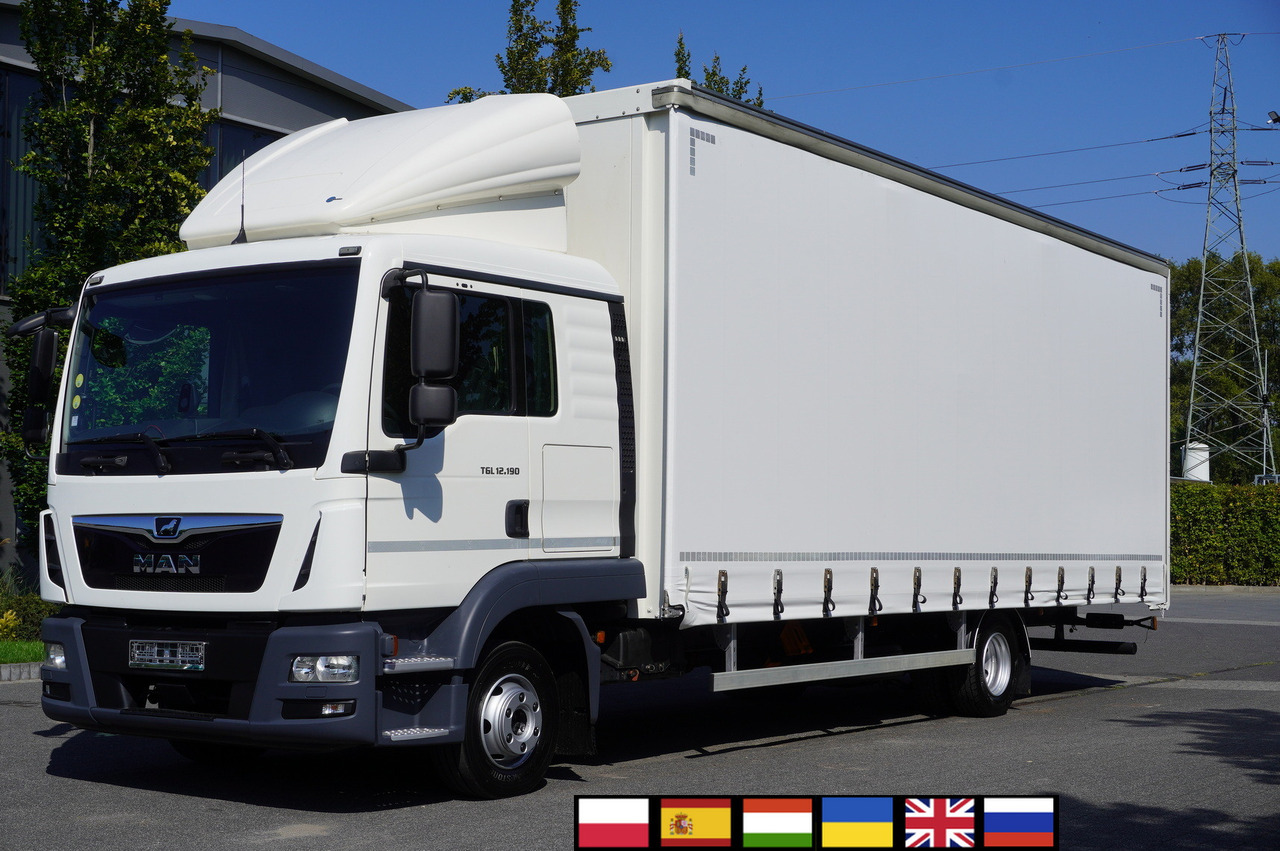 MAN TGL 12.190 / Curtainsider 19 EPAL / Sleeper cab - Xe tải thùng mui bạt: hình 1 MAN TGL 12.190 / Curtainsider 19 EPAL / Sleeper cab - Xe tải thùng mui bạt: hình 1