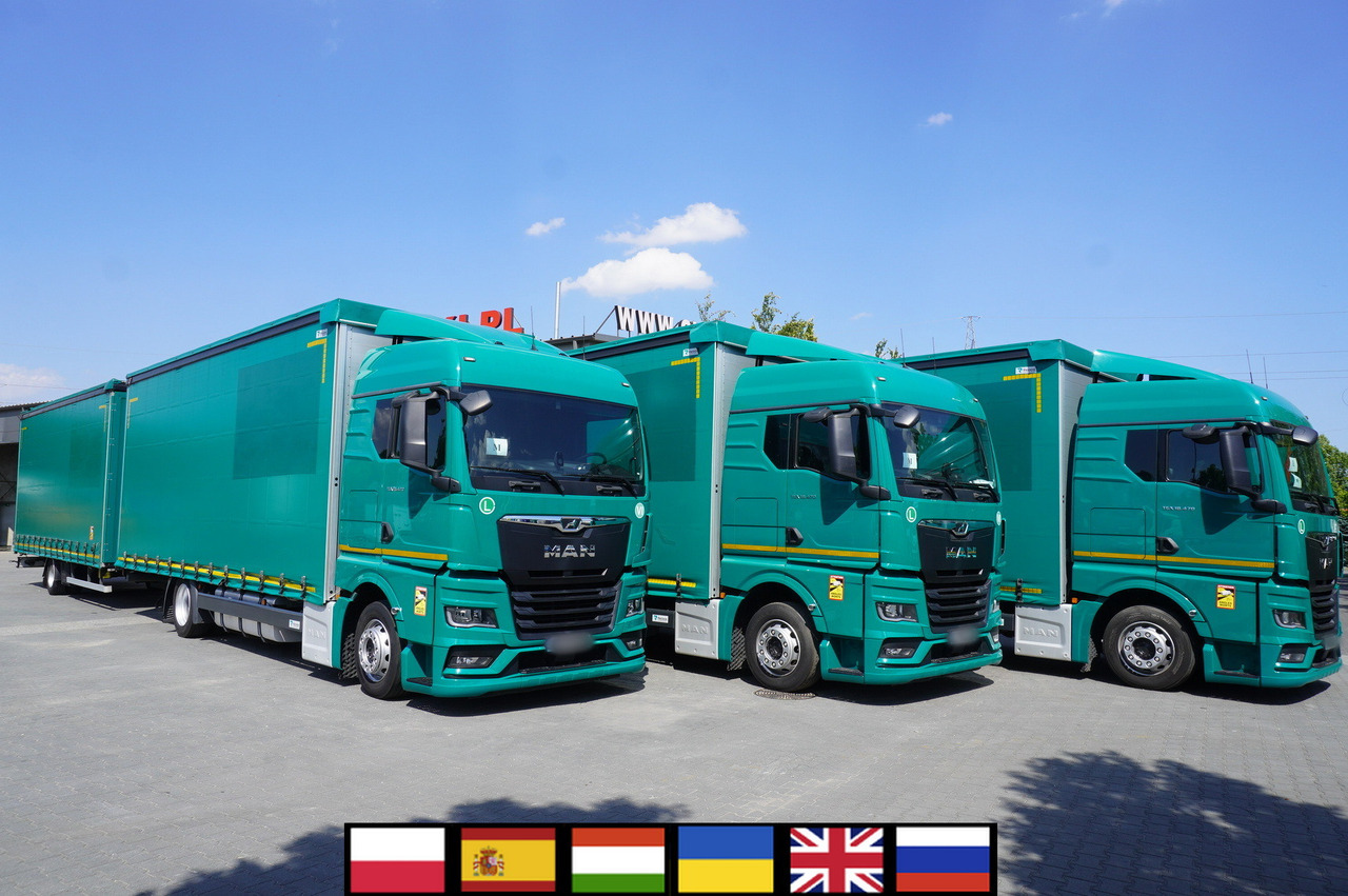MAN TGX 18.470 / Trailer 19 EPAL / Curtainsider 19 EPAL / 2022 / Retarder / 15 units - Xe tải thùng mui bạt: hình 1 MAN TGX 18.470 / Trailer 19 EPAL / Curtainsider 19 EPAL / 2022 / Retarder / 15 units - Xe tải thùng mui bạt: hình 1