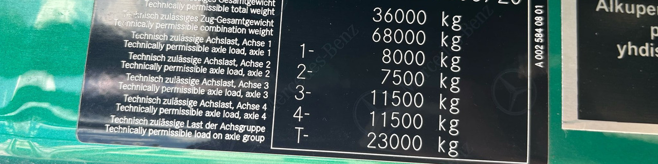 Mercedes-Benz Arocs 3563 8 × 4 / 630 HP / steered axle / Logging superstructure - Xe chở gỗ: hình 2 Mercedes-Benz Arocs 3563 8 × 4 / 630 HP / steered axle / Logging superstructure - Xe chở gỗ: hình 2