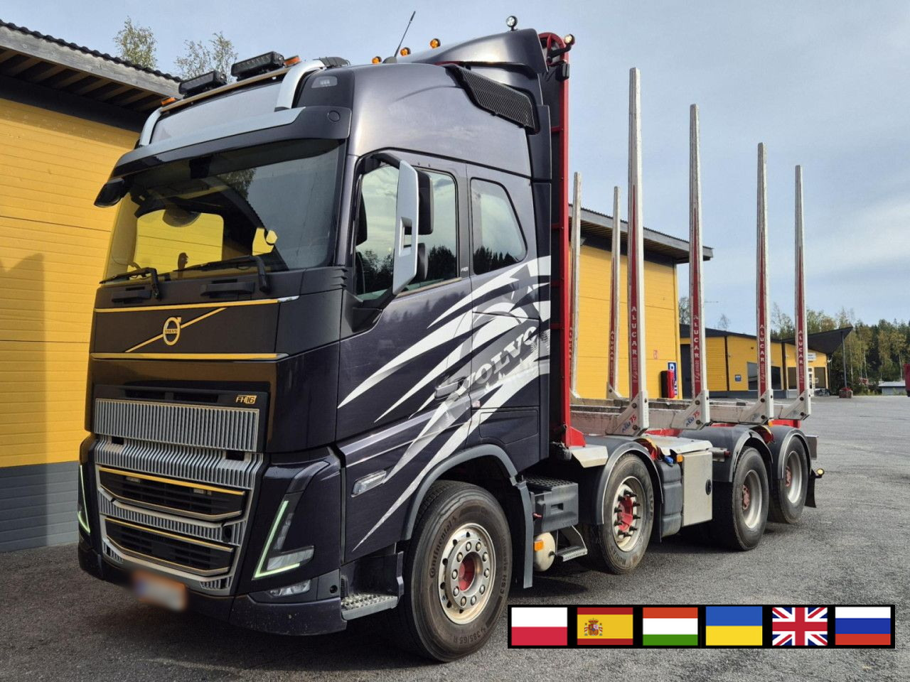 VOLVO FH 750 8x4 / 2 lifted axles / timber truck - Xe cẩu tự hành: hình 1 VOLVO FH 750 8x4 / 2 lifted axles / timber truck - Xe cẩu tự hành: hình 1