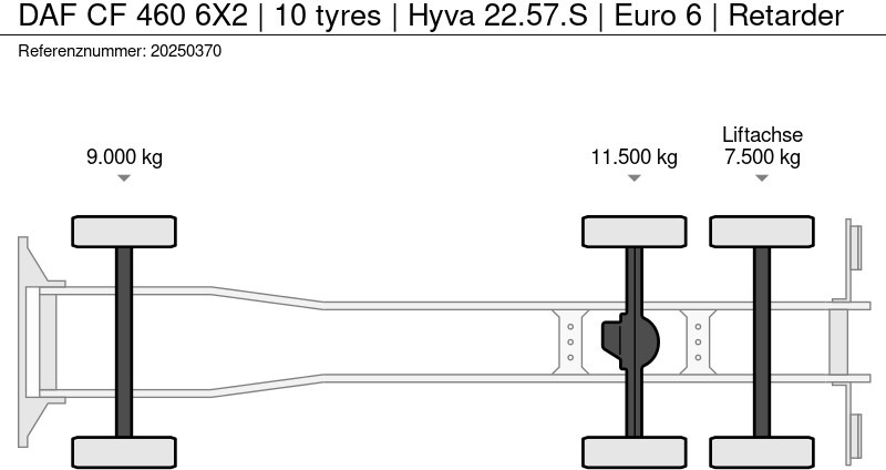 DAF CF 460 6X2 | 10 tyres | Hyva 22.57.S | Euro 6 | Retarder - Xe tải nâng móc: hình 5 DAF CF 460 6X2 | 10 tyres | Hyva 22.57.S | Euro 6 | Retarder - Xe tải nâng móc: hình 5