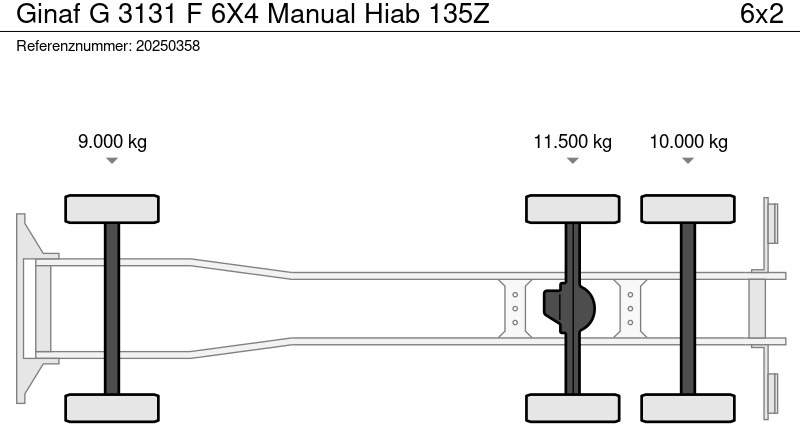 Xe chở gỗ, Xe cẩu tự hành Ginaf G 3131 F 6X4 Manual Hiab 135Z: hình 8 Xe chở gỗ, Xe cẩu tự hành Ginaf G 3131 F 6X4 Manual Hiab 135Z: hình 8