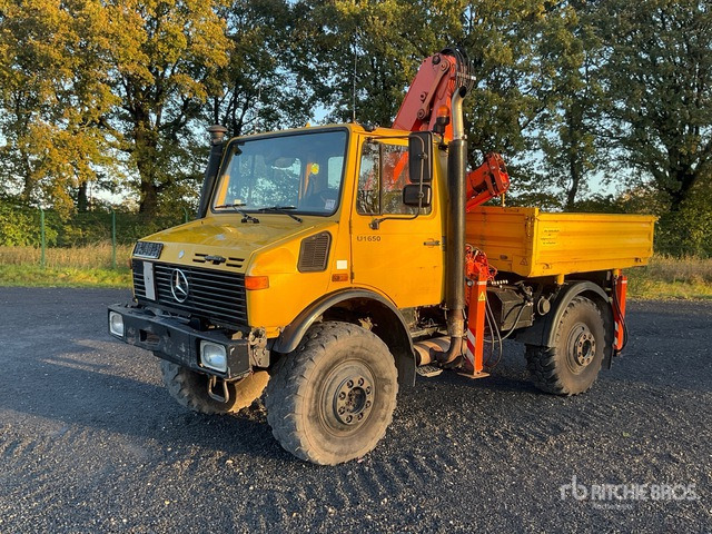 1994 Mercedes-Benz Unimog 427 4x4 Utility Truck - Xe tải thùng lửng/ Phẳng, Xe cẩu tự hành: hình 1 1994 Mercedes-Benz Unimog 427 4x4 Utility Truck - Xe tải thùng lửng/ Phẳng, Xe cẩu tự hành: hình 1