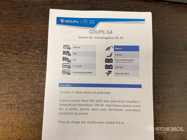 2018 Goupil G4M Electric Utility Vehicle - Tiện ích/ Xe đặc dụng: hình 3 2018 Goupil G4M Electric Utility Vehicle - Tiện ích/ Xe đặc dụng: hình 3