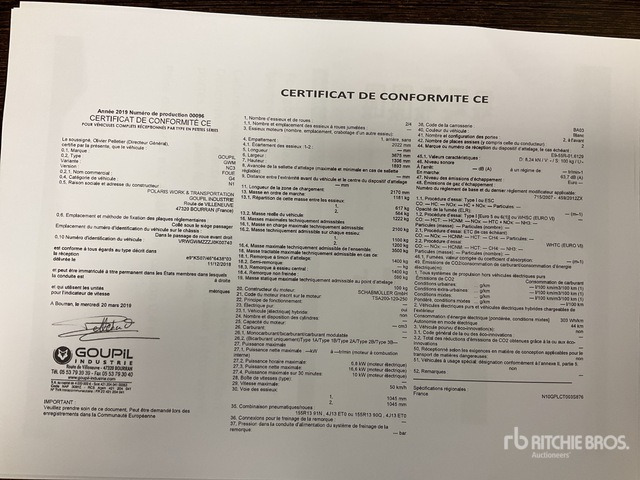 2019 Goupil G4M Electric Utility Vehicle - Tiện ích/ Xe đặc dụng: hình 2 2019 Goupil G4M Electric Utility Vehicle - Tiện ích/ Xe đặc dụng: hình 2