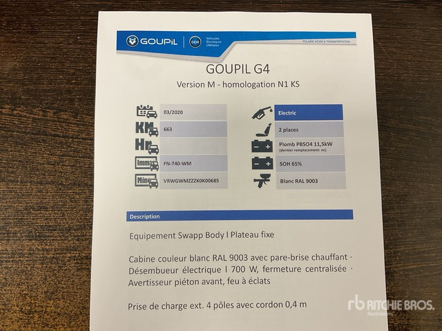 2020 Goupil G4M Electric Utility Vehicle - Tiện ích/ Xe đặc dụng: hình 3 2020 Goupil G4M Electric Utility Vehicle - Tiện ích/ Xe đặc dụng: hình 3