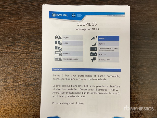 2020 Goupil G5E 4x2 Electric Utility Vehicle - Tiện ích/ Xe đặc dụng: hình 3 2020 Goupil G5E 4x2 Electric Utility Vehicle - Tiện ích/ Xe đặc dụng: hình 3