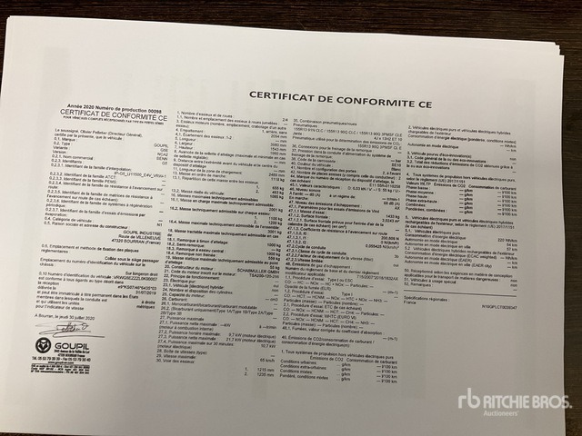 2020 Goupil G5E 4x2 Electric Utility Vehicle - Tiện ích/ Xe đặc dụng: hình 2 2020 Goupil G5E 4x2 Electric Utility Vehicle - Tiện ích/ Xe đặc dụng: hình 2