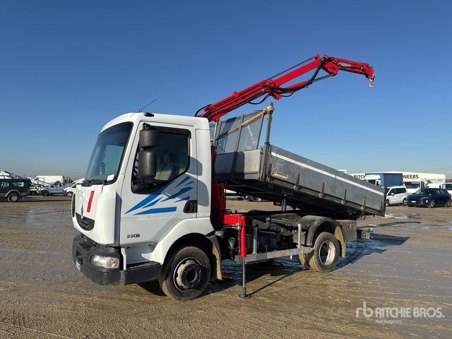 2010 Renault Midlum 220.08 1981 C.O.M.A. C330B on 4x2 Dump Truck with Crane - Xe ben: hình 1 2010 Renault Midlum 220.08 1981 C.O.M.A. C330B on 4x2 Dump Truck with Crane - Xe ben: hình 1