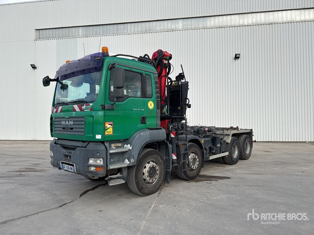 2006 MAN TGA 35.350 8x4 Camion Ampliroll Grue Palfi ... Roll-Off Truck - Xe tải nâng móc, Xe cẩu tự hành: hình 2 2006 MAN TGA 35.350 8x4 Camion Ampliroll Grue Palfi ... Roll-Off Truck - Xe tải nâng móc, Xe cẩu tự hành: hình 2