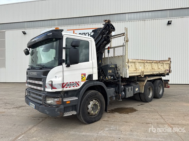 2008 Scania P380 2008 Hiab 166E-3 HIPRO 5700 kg ... Dump Truck with Crane - Xe ben, Xe cẩu tự hành: hình 1 2008 Scania P380 2008 Hiab 166E-3 HIPRO 5700 kg ... Dump Truck with Crane - Xe ben, Xe cẩu tự hành: hình 1