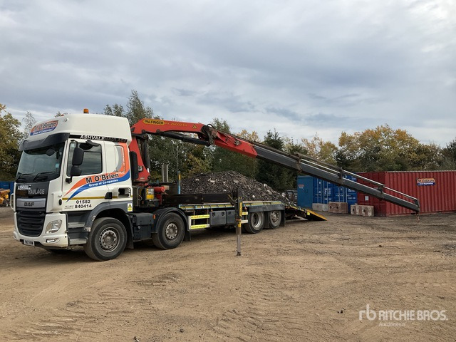 2017 DAF 8x2 Twin-Steer Sleeper Flatbed Truck with Crane - Xe tải thùng lửng/ Phẳng, Xe cẩu tự hành: hình 2 2017 DAF 8x2 Twin-Steer Sleeper Flatbed Truck with Crane - Xe tải thùng lửng/ Phẳng, Xe cẩu tự hành: hình 2
