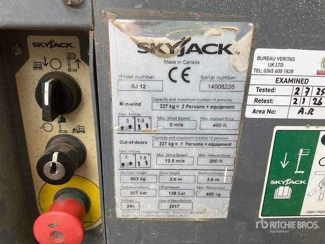 2017 Skyjack SJ12 Vertical Mast Lift - Máy nâng người thẳng đứng: hình 1 2017 Skyjack SJ12 Vertical Mast Lift - Máy nâng người thẳng đứng: hình 1