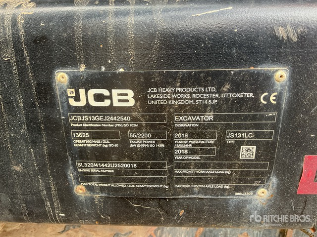 2018 JCB JS131LC Tracked Excavator - Máy xúc bánh xích: hình 2 2018 JCB JS131LC Tracked Excavator - Máy xúc bánh xích: hình 2