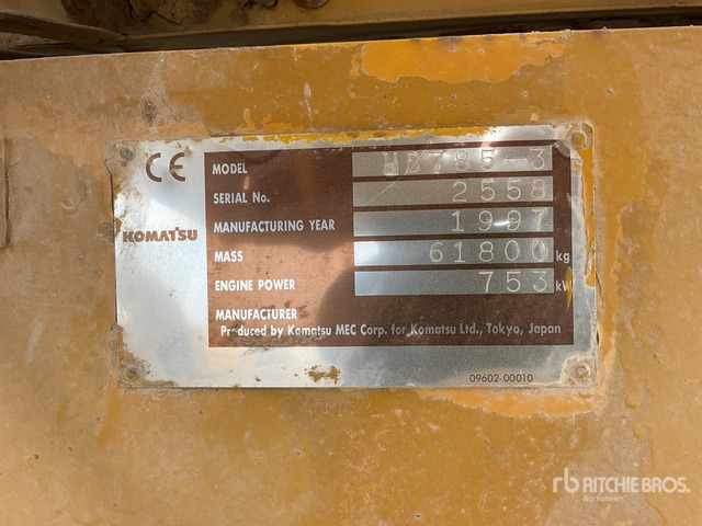 1997 Komatsu HD785-3 Haul Truck - Xe ben cứng/ Xe chở đá: hình 5 1997 Komatsu HD785-3 Haul Truck - Xe ben cứng/ Xe chở đá: hình 5