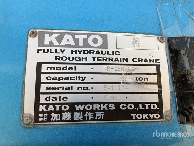 2005 Kato KR-25 4x4x4 Rough Terrain Crane - Dàn băm cỏ/ Mulcher: hình 2 2005 Kato KR-25 4x4x4 Rough Terrain Crane - Dàn băm cỏ/ Mulcher: hình 2