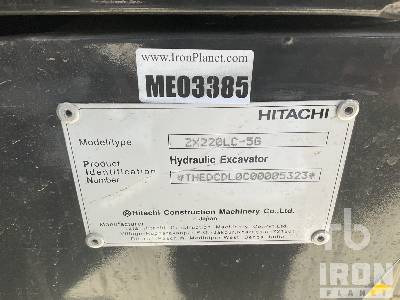 TATA HITACHI ZX220LC-5G (Unused) - Máy xúc bánh xích: hình 5 TATA HITACHI ZX220LC-5G (Unused) - Máy xúc bánh xích: hình 5