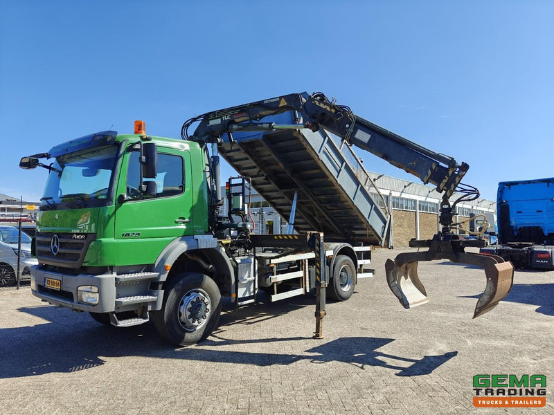 Mercedes-Benz AXOR 1829 AK 4x4 Dagcab Euro5 - Kipper + Terex 105.2 - RadioGrafisch - NaafReductie - Xe ben, Xe cẩu tự hành: hình 1 Mercedes-Benz AXOR 1829 AK 4x4 Dagcab Euro5 - Kipper + Terex 105.2 - RadioGrafisch - NaafReductie - Xe ben, Xe cẩu tự hành: hình 1