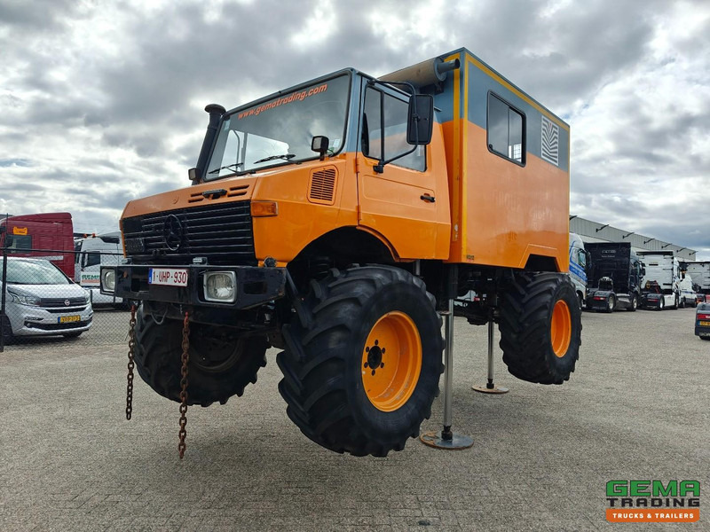 Mercedes-Benz Unimog 1300L 4x4 Handgeschakeld - GeslotenBak - PTO - Hydr. steunpoten - Webasto - SondeerWagen - Xe tải: hình 1 Mercedes-Benz Unimog 1300L 4x4 Handgeschakeld - GeslotenBak - PTO - Hydr. steunpoten - Webasto - SondeerWagen - Xe tải: hình 1