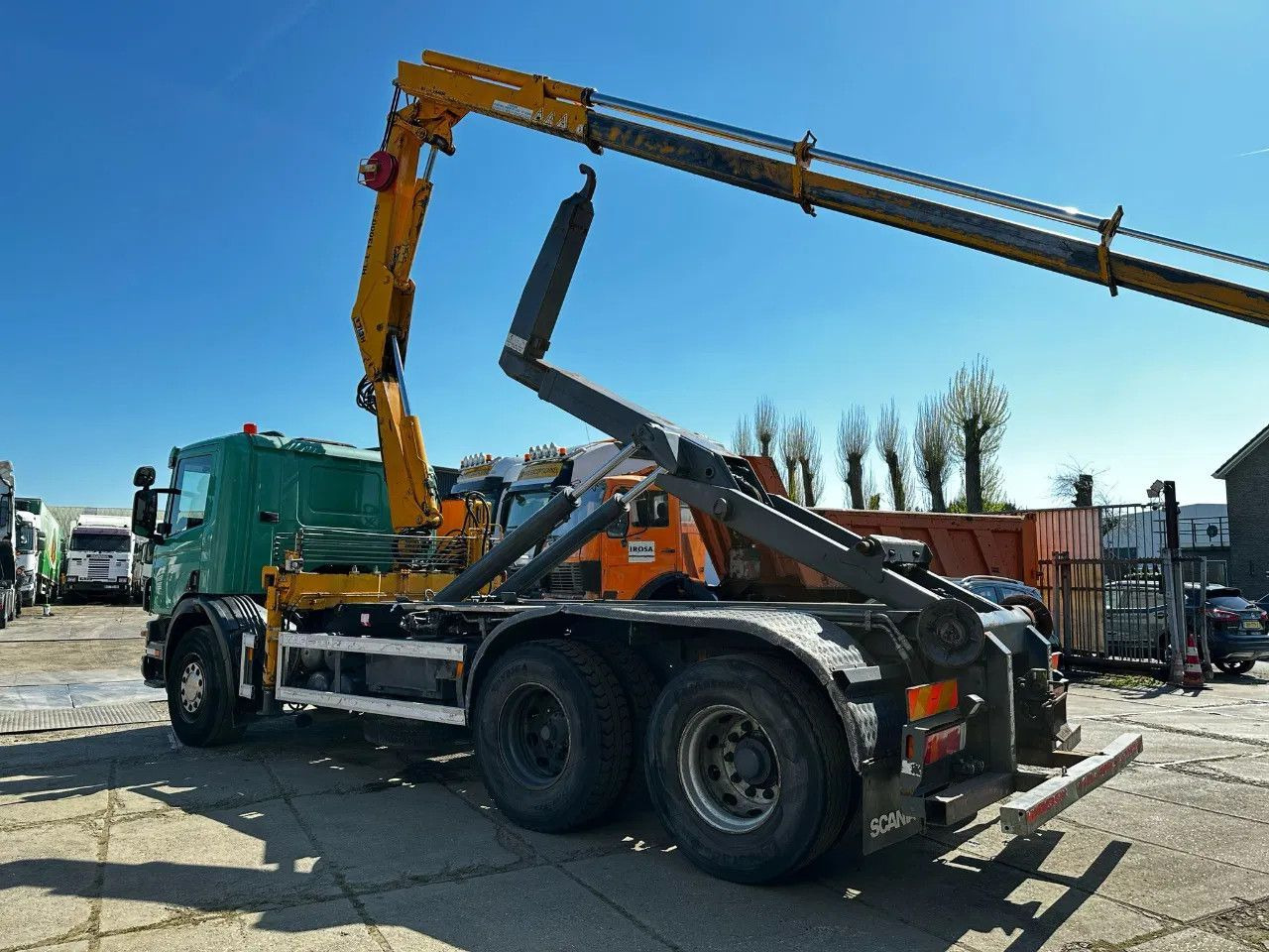 Scania P114-380 6X2 Ampirol + Heila 13000 5T Crane Manu - Xe chở container/ Xe tải hoán đổi thân: hình 3 Scania P114-380 6X2 Ampirol + Heila 13000 5T Crane Manu - Xe chở container/ Xe tải hoán đổi thân: hình 3