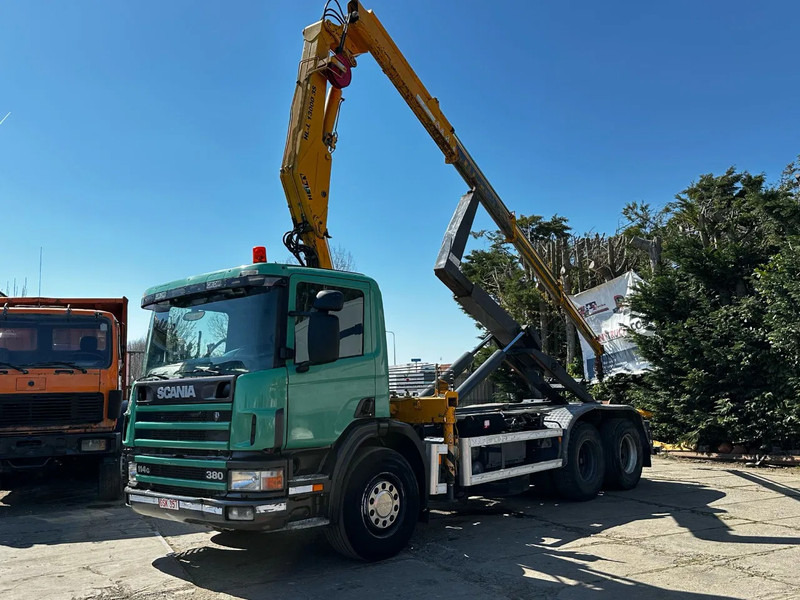 Scania P114-380 6X2 Ampirol + Heila 13000 5T Crane Manual Gear - Xe chở container/ Xe tải hoán đổi thân: hình 2 Scania P114-380 6X2 Ampirol + Heila 13000 5T Crane Manual Gear - Xe chở container/ Xe tải hoán đổi thân: hình 2